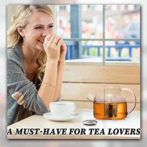 Vista 7 de Yoassi Infusores de té para té suelto, coladores de té de malla extrafina, infusor de té de hojas sueltas de acero inoxidable 18/8 difusores de té