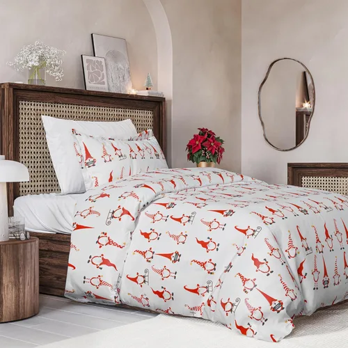 Vista 28 de Juego de funda de edredón de Navidad tamaño individual, funda de edredón extra suave con 1 funda de almohada, ropa de cama navideña con cierres