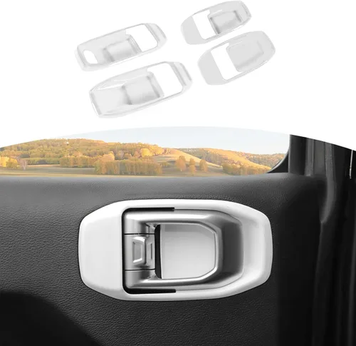 Vista 14 de RT-TCZ para Jeep JL Cubierta de Manija Interior de Puerta para Jeep Wrangler JL JLU Gladiator JT 2018-Actualidad Accesorios de Interior Amarillo 4