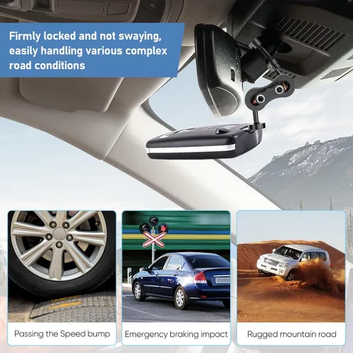 Vista 4 de Soporte para espejo retrovisor de radar, soporte de montaje en radar de espejo retrovisor de automóvil, camión, montaje de varilla de aluminio