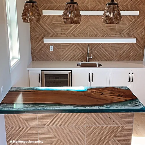 Vista 5 de Deep Pour - Kit de vidrio líquido de resina epoxi de 0.75 galones / 96 onzas, kit de resina de fundición de flujo súper transparente de 2 a 4