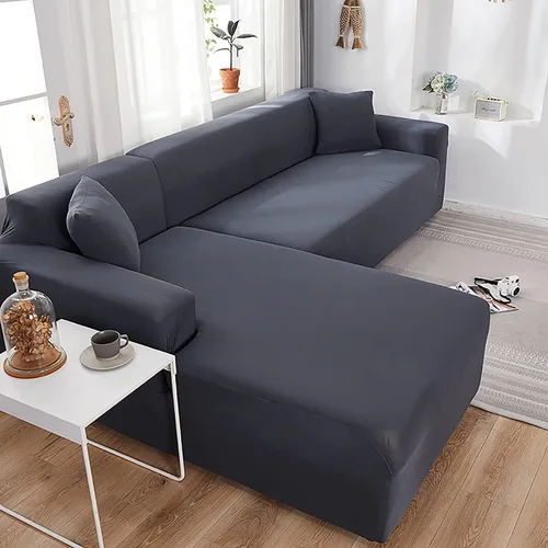 Vista 9 de L Shaped Sectional Sofa Covers 2 Pieces, 1+2 Seater High Elastic Super Stretch Couch Covers, All-Inclusive Non-Slip Slipcover Set with Pillowcases