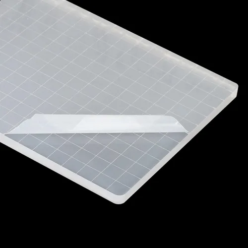Vista 5 de PATIKIL Bloque de sello acrílico de 6 x 5 pulgadas, bloque de estampado transparente con líneas de cuadrícula, bloques de montaje decorativos