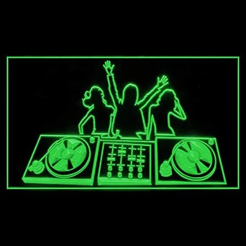 140096 Sexy DJ Disc Jockey Descripción Discoteca Discoteca Display LED Luz Neon Sign
