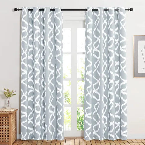 Vista 33 de KGORGE Cortinas opacas para sala de estar, aislamiento térmico, cortinas insonorizadas y cortinas estilo rústico estilo bohemio para cocina