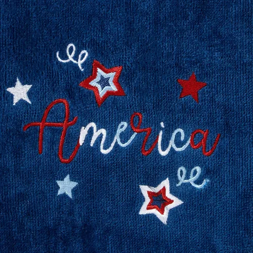 Vista 3 de SKL Home by Saturday Knight Ltd. America Script - Juego de toallas de mano, color azul marino