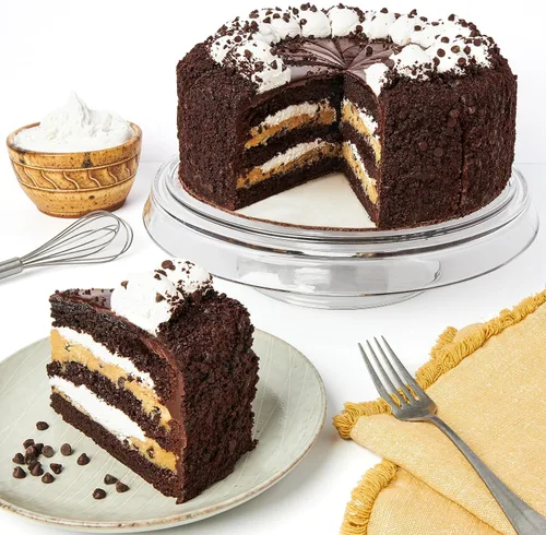 Vista 8 de David's Cookies Pastel de Cumpleaños Carnival de Algodón de Azúcar de 10" - Postre Fresco de Panadería en Capas para Entrega - Precortado