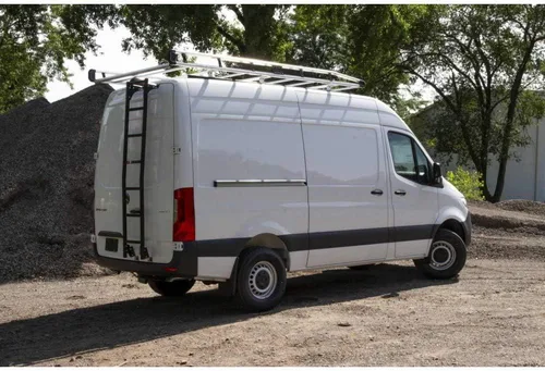 Vista 7 de AAL - Escalera de acceso para puerta trasera de furgoneta, color negro (sin perforación)