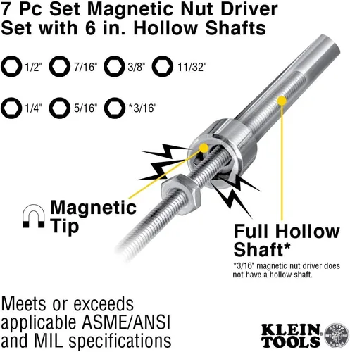 Vista 4 de Klein Tools Juego de destornilladores magnéticos y métricos (13 piezas)