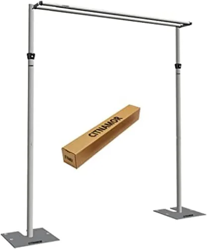 Vista 10 de Tubería y cortinas ajustables verticales, barras transversales, bases y colgadores – Sistemas de cortina para telón de fondo, ferias comerciales