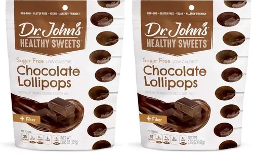 Vista 8 de Dr. John's - Caramelos sin azúcar, paletas saludables con cero azúcar, aperitivos bajos en calorías, dulces duros aptos para dieta cetogénica