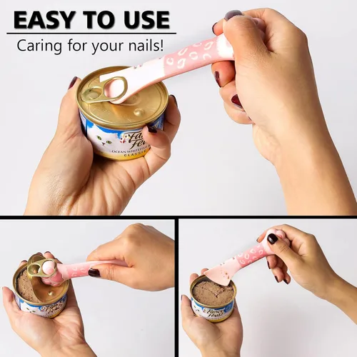 Vista 5 de Comtim Tapas pequeñas para latas de comida para gatos con juego de cuchara de comida para gatos, tapas de silicona para latas de 3 onzas, espátula