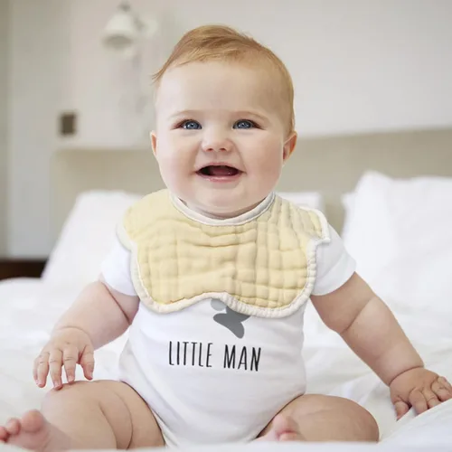 Vista 6 de Baberos de muselina para bebé, unisex, suaves y absorbentes, de varias capas, baberos para babear y dentición, niños y niñas