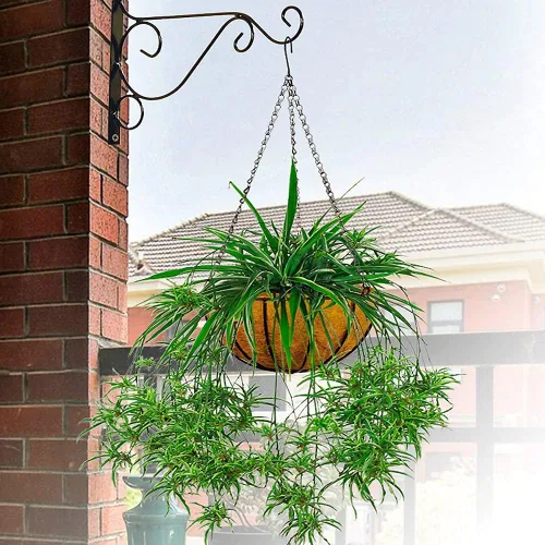 Vista 7 de EROCK 2 forros redondos de coco para cesta colgante, 8, 10, 12, 14, 16 pulgadas, forros de fibra de coco para macetas de fibra de coco para cestas