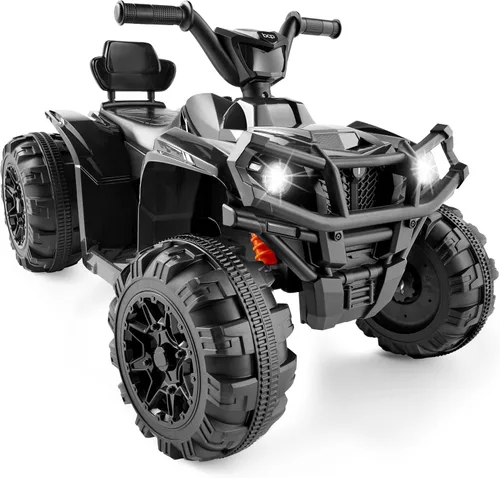Vista 10 de Best Choice Products ATV eléctrico de 12 V para niños, juguete de 4 ruedas con audio Bluetooth, velocidad máxima de 2.4 mph, neumáticos con pisadas