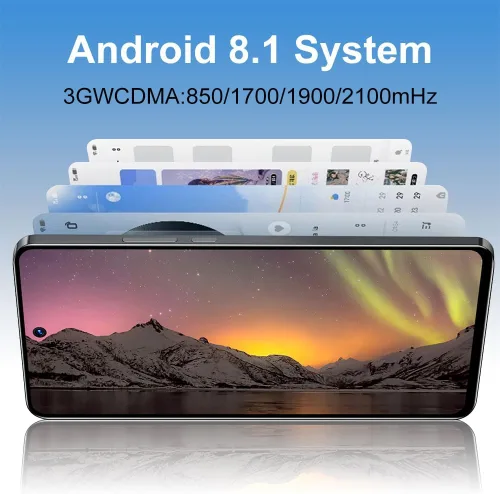 Vista 6 de Teléfonos celulares desbloqueados 2GB RAM+64GB ROM, 6.56inch HD Screen Teléfonos móviles, 3200mAh, Android 8.1 Smartphone 3G Network, 2MP +16MP