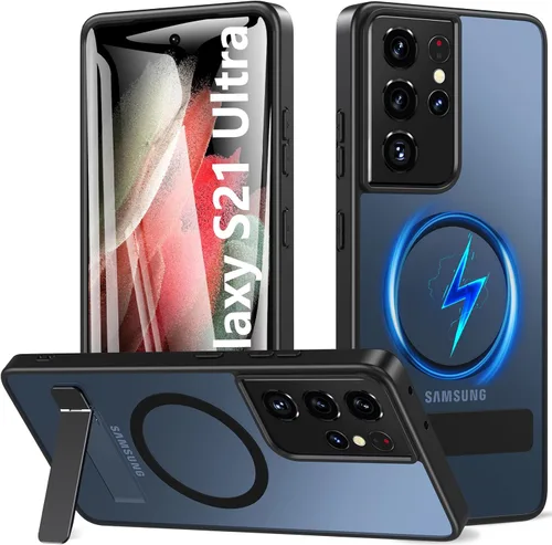 Vista 15 de Funda OWKEY Samsung Galaxy A13 5G, Funda Magnética para Teléfono con Soporte y Protector de Pantalla, Funda Protectora Antihuellas y a Prueba de A13