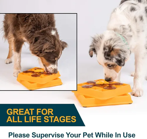 Vista 7 de Our Pets Juego de rompecabezas interactivo de gofres, juguetes para perros