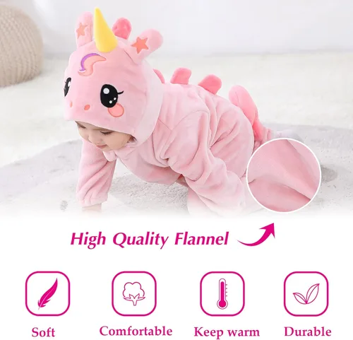 Vista 5 de TONWHAR Disfraz unisex para bebé, traje de animal para niños pequeños y niños