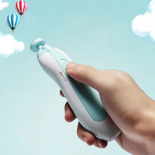 Vista 2 de Lima de uñas para bebé, producto eléctrico seguro, cortaúñas para recién nacido
