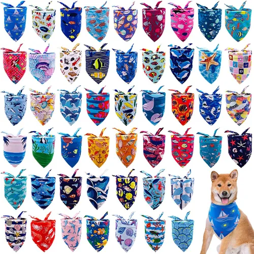 Vista 16 de 50 pañuelos para perro para el día del padre, extra grandes, extra grandes, XL, XXL, triangular, bufandas para la cabeza, orillo, costura de borde