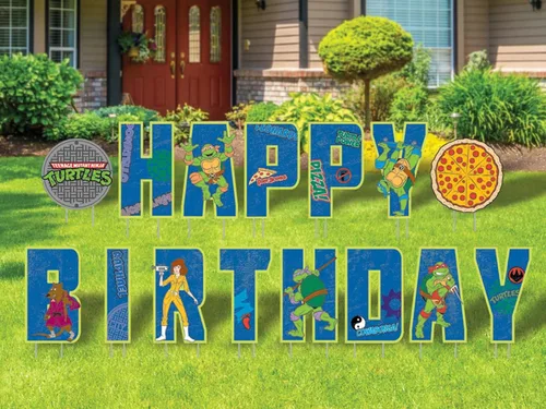Vista 12 de Carteles de feliz cumpleaños de Blue's Clues con estacas de metal, letras de 16