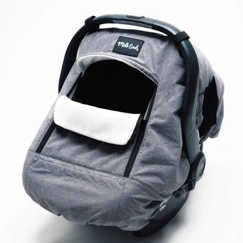 Vista 10 de Milk Snob Funda de invierno para asiento de coche para bebé - Toldo para asiento de coche y cubierta para cochecito para bebés - Impermeable, a