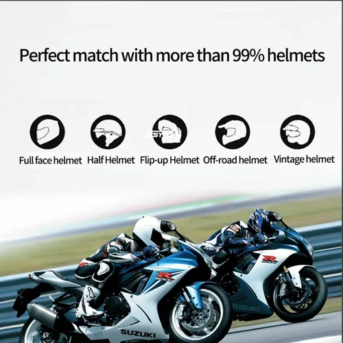 Vista 6 de Intercomunicador Bluetooth S-8X para motocicleta, auriculares para 2-6 conductores de hasta 3,280.8 ft de comunicación, impermeable IP67 con manos