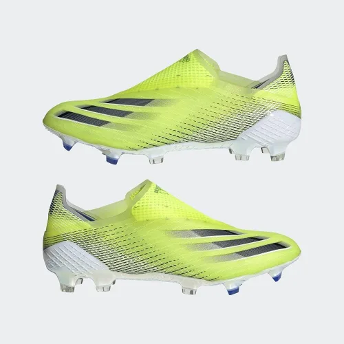 Vista 8 de adidas X Ghosted+ Firm Ground Cleat - Fútbol masculino, Solar Yellow-core Black-team Royal Blue