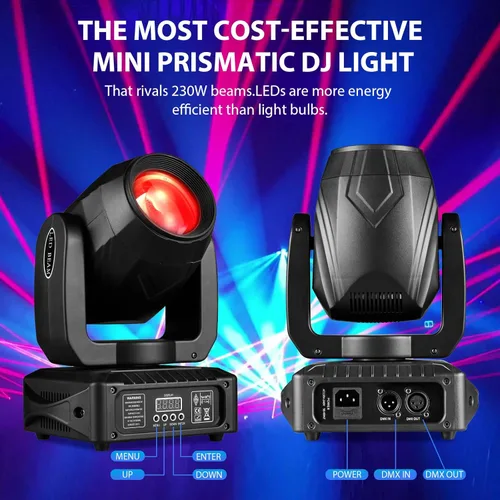 Vista 5 de 18 prismas cabezas móviles DJ luz 120W LED escenario iluminación 10 gobos 8 colores 12 canales LED luces estroboscópicas DMX512 control