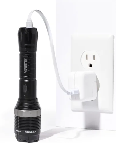 Vista 7 de VIPERTEK VTS-T01 Pistola paralizante de aluminio para defensa personal recargable con linterna LED