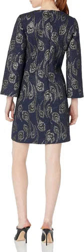 Vista 2 de Trina Turk Vestido de manga larga jacquard para mujer