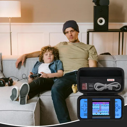 Vista 7 de Supmay Carrying Case Compatible with Voichic 32 Bit Handheld Game Console for Kids Adults, Preloaded 135 Retro Portable Gaming Player Storage Holder