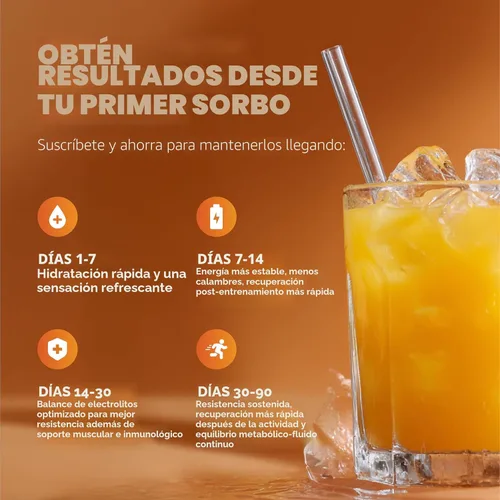 Vista 6 de Rosabella Bebida electrolítica en polvo, naranja, suplemento de hidratación sin azúcar, electrolitos con sodio, potasio, magnesio, calcio