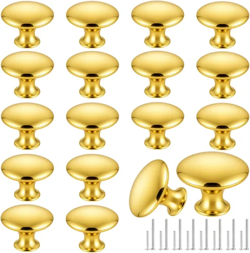 Vista 14 de Romeda Juego de 18 Piezas de Herrajes para Cajones - Pomos y Tiradores de 30mm en Negro para Cómodas y Cocinas con Tornillo