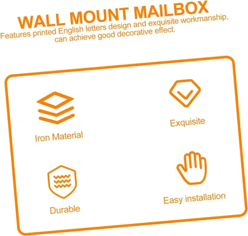 Vista 7 de DOITOOL Buzón de buzón de correo, decoración de puerta delantera, montado en la pared, caja de seguridad para exteriores, caja de quejas