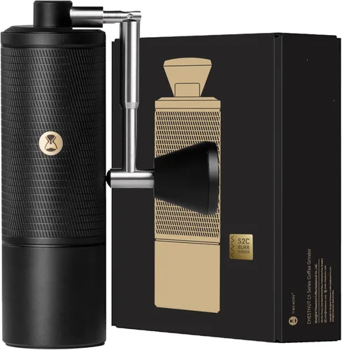 Vista 12 de TIMEMORE Castaño C2 MAX - Molinillo de café manual con ajuste de grano, capacidad de 30g con rebaba cónica de acero inoxidable CNC, café para verter