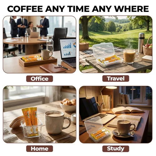 Vista 7 de Vinacafe Premium 200 sobres de café instantáneo 3 en 1, 100 sobres de café individuales en 2 paquetes
