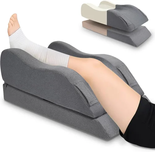 Almohada de elevación de piernas para después de la cirugía, ajustes de altura, almohada de espuma viscoelástica para descanso, lesiones, hinchazón,