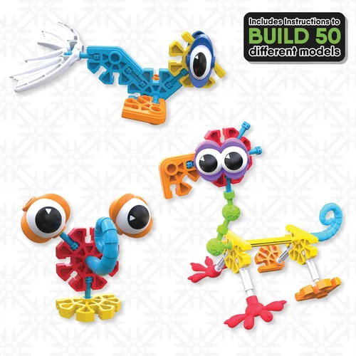 Vista 10 de KID K'NEX - Juego de constructores en ciernes, 100 piezas, construcción STEM preescolar, juego de construcción para niños, juego creativo