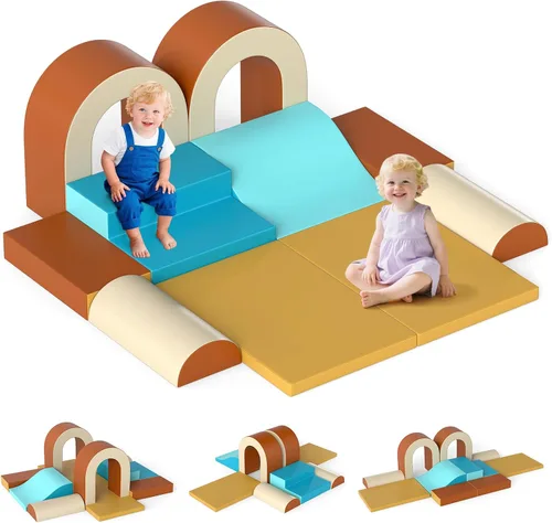 Vista 10 de Olakids - Juguetes de escalada para niños pequeños de 10 piezas para Gris