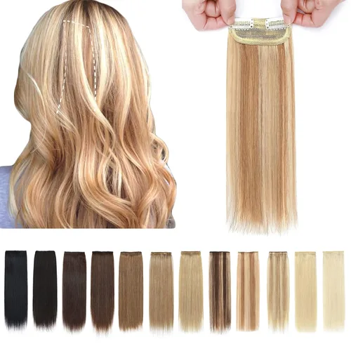 Vista 11 de SEGO 2 piezas de extensiones de cabello cortas con clip, cabello humano de 6 pulgadas, 20 g, extensiones de cabello humano para mujeres con cabello