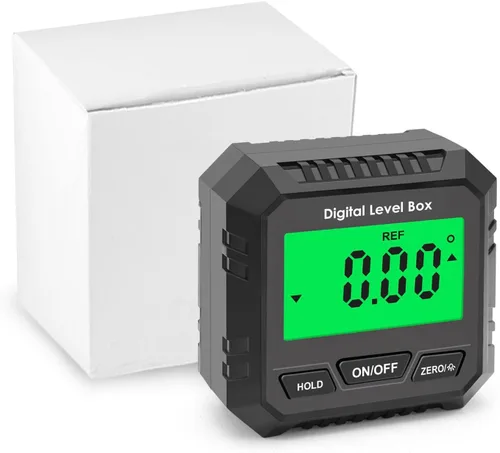 Vista 6 de Zankie Transportador de caja de nivel de ángulo digital Inclinómetro digital buscador de ángulos base magnética para carpintería, para carpintería