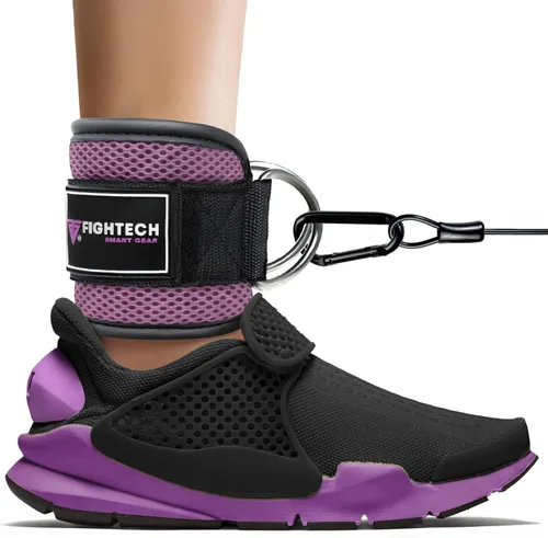 Vista 9 de FIGHTECH Ankle Straps Cable Machine Attachment for Gym - Cable Kickback Ankle Straps - Padded Ankle Cuffs for Glute Kickbacks and Leg Workouts