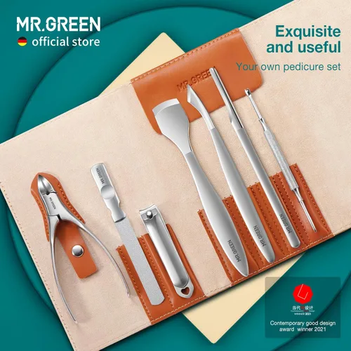 Vista 2 de MR.GREEN Juego de Cuchillos de Pedicura Profesional Cortaúñas para Uñas Encarnadas Herramientas para el Cuidado de los Pies de Acero Inoxidable