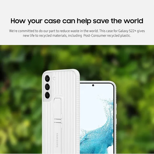 Vista 3 de Samsung Electronics - Funda protectora para Galaxy S22+, funda protectora para teléfono, 2 soportes desmontables, 2 ángulos de visión, versión