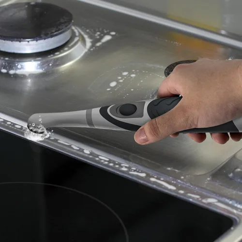 Vista 7 de SOARING Cepillo de limpieza eléctrico con cabezales de cepillo múltiples 4 en 1, cepillo motorizado inalámbrico para interiores y hogares, para Negro