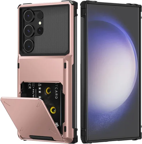 Vista 23 de Nvollnoe Funda para Samsung S23 con tarjetero 5G de 6.1 pulgadas, delgada, de doble capa, resistente, protector para Galaxy S23, funda con ranura