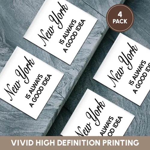 Vista 6 de 3dRose Posavasos para azulejos de cerámica, New York is Always a Good idea, juego de 4 (CST_163815_3)