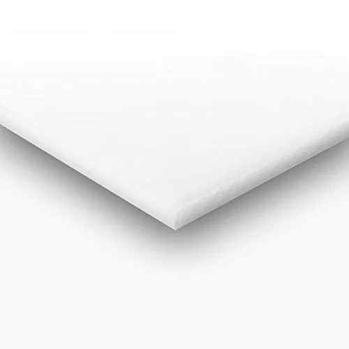 Lámina de Plástico de Copolímero Acetal 3/4" x 12" x 12" - Color Blanco Natural